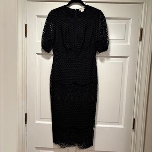 SHOSHANNA - BEAUTIFUL LACE DETAIL MIDI DRESS - SIZE 4